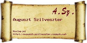 Auguszt Szilveszter névjegykártya