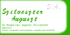 szilveszter auguszt business card